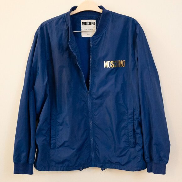MOSCHINO Blue Nylon Logo Jacket (Tracksuit Available) - Picture 4 of 5